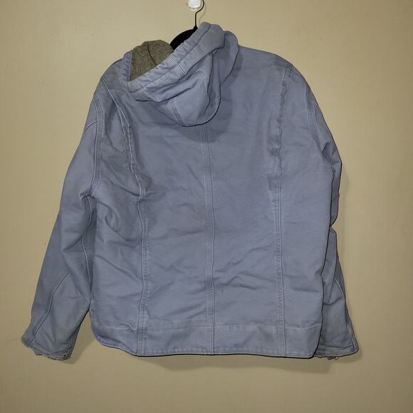 Carhartt Work Jacket Sandstone Sierra Sherpa Lined Duck Canvas Womens XL Outdoo - Picture 7 of 13